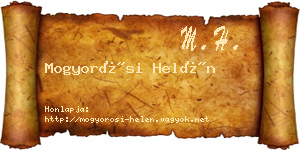 Mogyorósi Helén névjegykártya